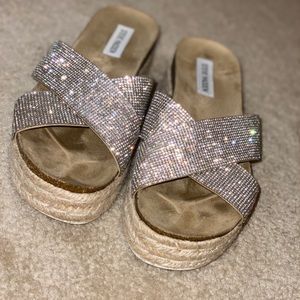 Steve Madden Rhinestone Sandals/Slides